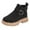 Black, variant on Daznico Winter Soft Sole Comfortable Short Boots for Toddler Little and Big Kids Boys Girls,1.5