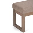 thumbnail image 4 of Pemberly Row Pouf Repose-Pieds Contemporain de 27 Pouces en Lin Brun Faon, 4 of 8