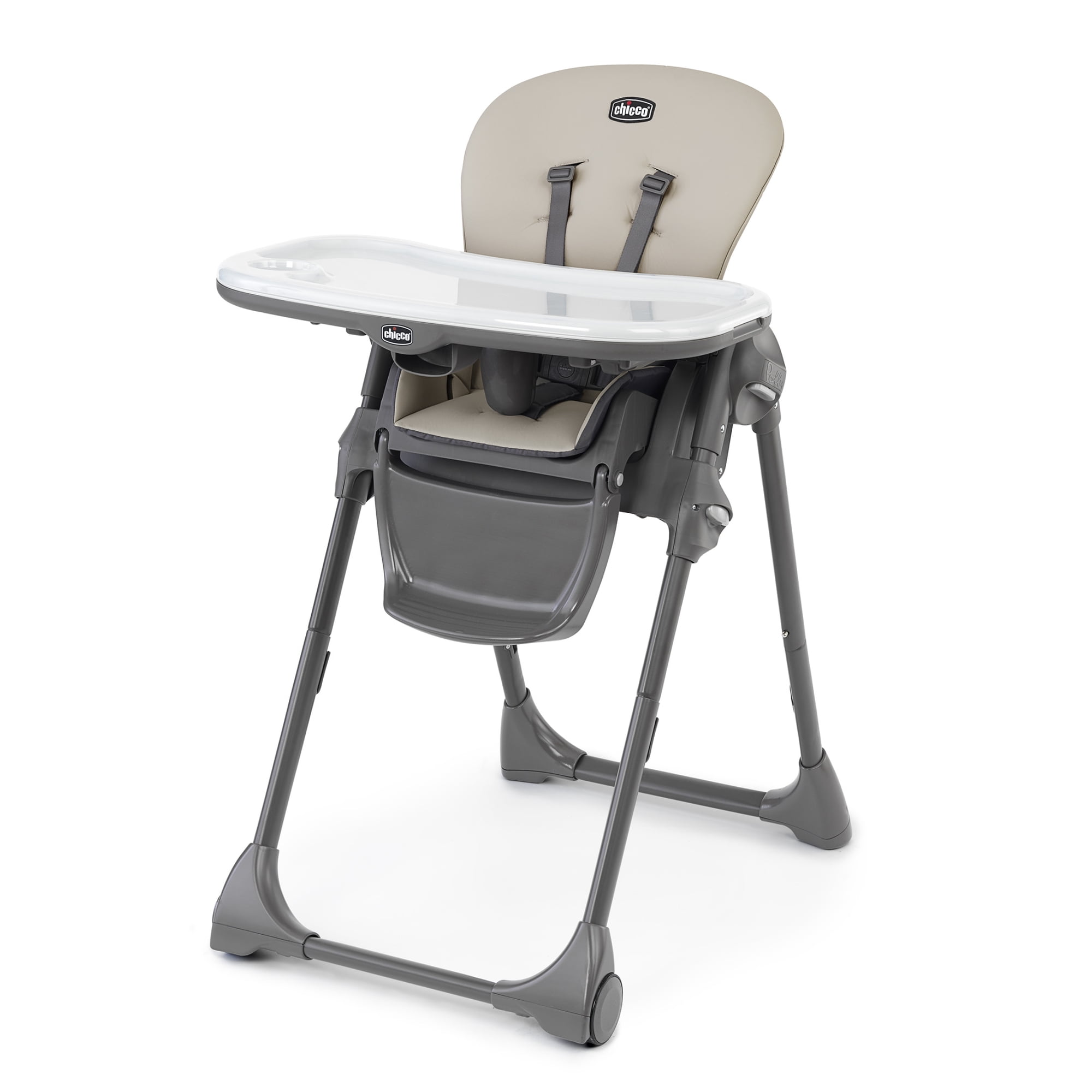 Chicco Polly Space-Saving Fold Easy Clean Highchair - Taupe (Beige)