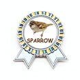 thumbnail image 1 of Pájaro gorrión Insignia broche Medalla ganadora, 1 of 3