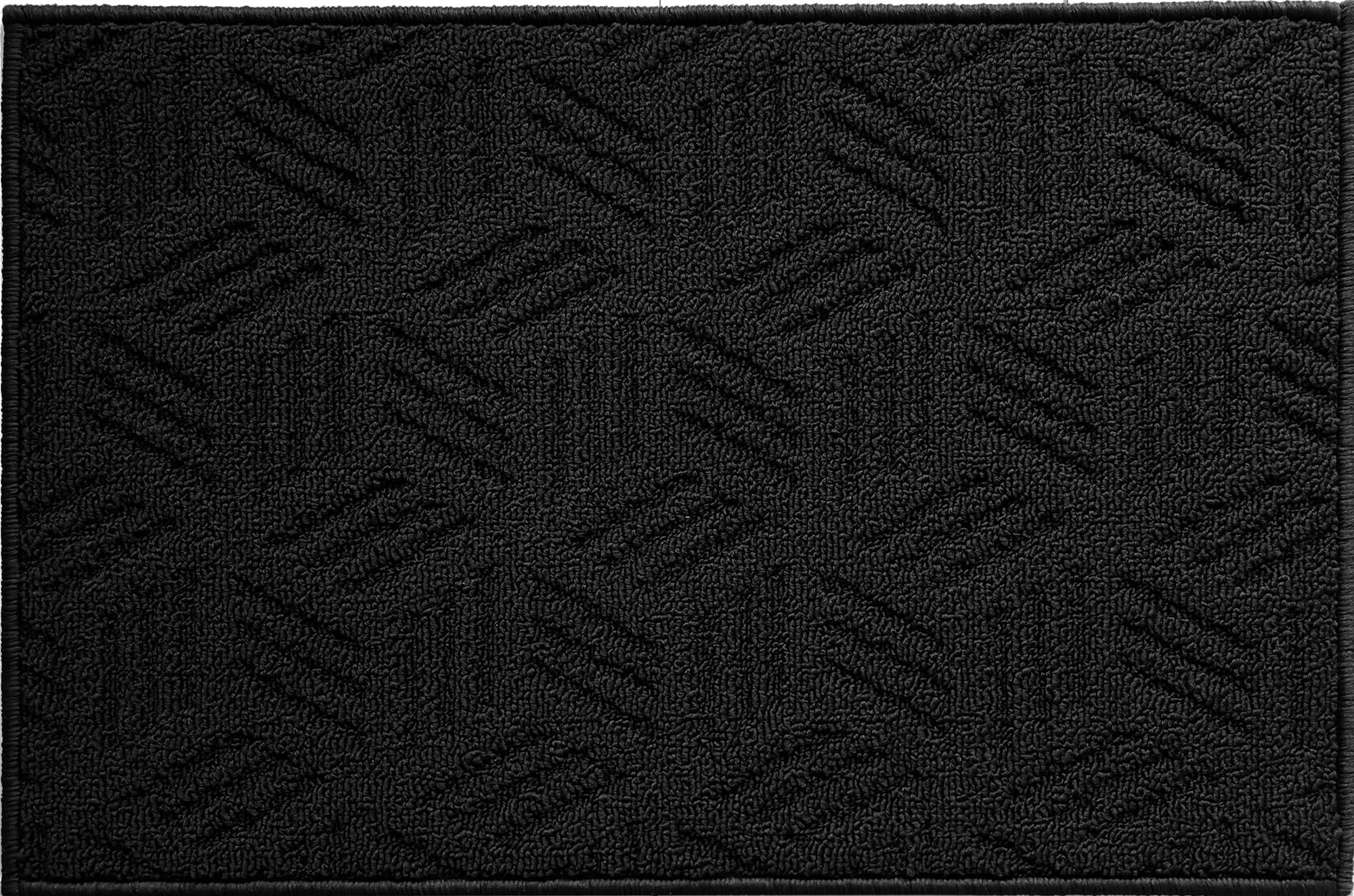 Mainstays Solid High Low Loop Kitchen Mat 18in x 27in Black