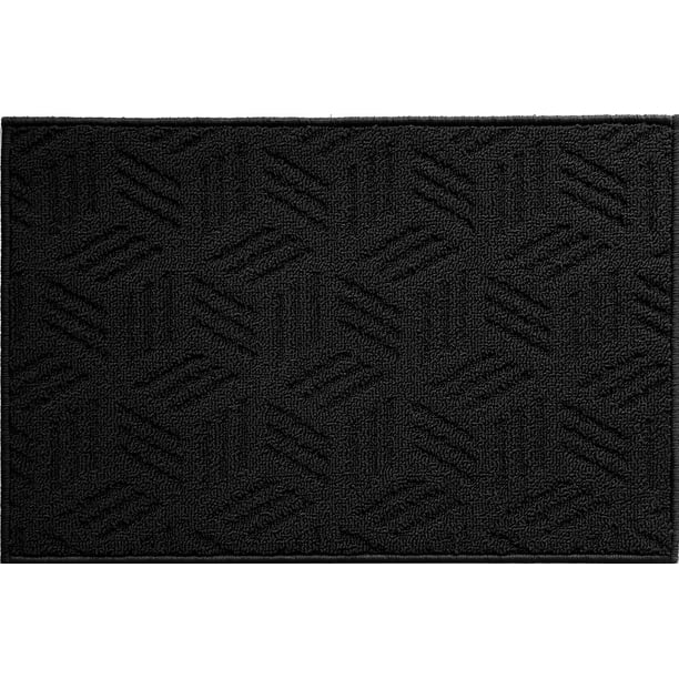 Mainstays Solid High Low Loop Kitchen Mat 18in x 27in Black