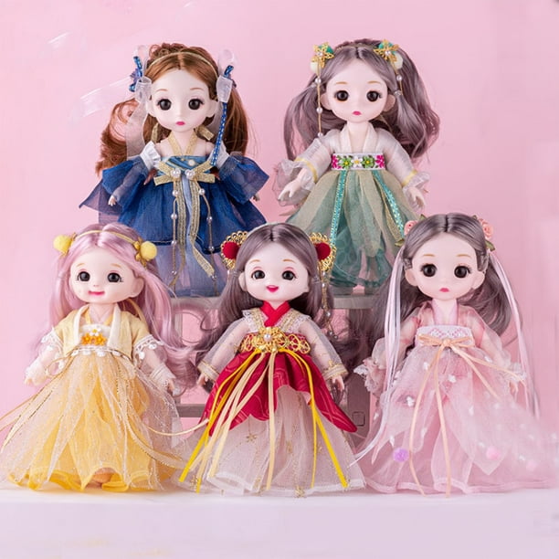XWSHYW Juguetes para Niños Pequeños Muñeca Decorativa Oriental, Antigua China, Muñeca de 6,69 Pulgadas, Un Regalo de Ensueño para Niños con Hermosos Accesorios para El Cabello
