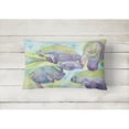 thumbnail image 2 of Carolines Treasures 8544PW1216 Manatee Canvas Fabric Decorative Pillow, 12H x16W, multicolor, 2 of 3