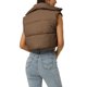 thumbnail image 3 of Chaleco acolchado ligero de mujer INSPIRE CHIC con cuello alto y cremallera, chaleco corto, color marrón, 3 of 6