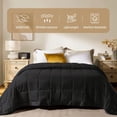 thumbnail image 2 of Queen Size Blanket with Satin Trim, Lightweight Down Alternative Blankets Queen Size for All Season, Machine Washable (Black , 90x90 Inch), 2 of 14