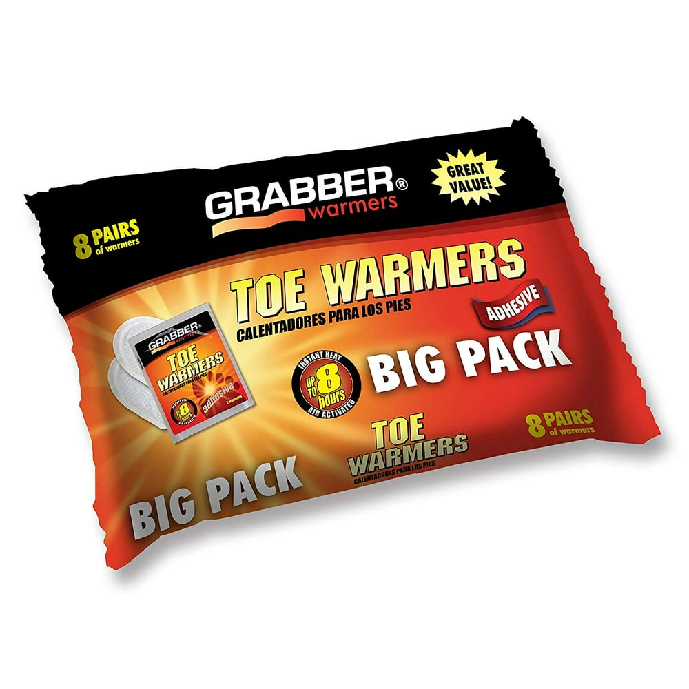 Grabber Toe Warmers Natural Odorless Air Activated Warmers 8 Hours