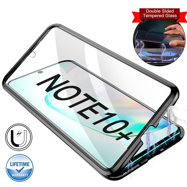Magnetic Tempered Glass Double-sided Phone Case Compatible Samsung Galaxy Note 10 360 Full Protection Cover
