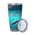 thumbnail image 2 of Cauagu Hawaiian Ship Dolphin Pattern 20oz Tumbler,Stainless Steel Vacuum Insulated Tumbler with Lid Insulated Coffee Mug Thermal Cup with Splash Proof Sliding Lid-Without Straw, 2 of 8