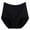 Black, variant on Admvng Womens Cotton Underwear Solid Plus Size High Waist Leak Proof Crotch Shorts Panties, Size XL-6XL
