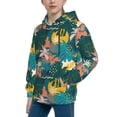 thumbnail image 2 of Lsque Hawaiian Style Patten Youth Hoodie Sweatshirt Pullover with Kangaroo Pocket Boys and Girls Hoodie Warm Hoodie for Kids-Medium, 2 of 6