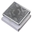 thumbnail image 2 of Stainless Steel Embossed Cigarettes Case Portable Drop-resistance Cigarettes Dispenser, 2 of 5