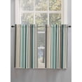 thumbnail image 5 of Teal Blue Striped Living Room Curtains 2 Panel, Farmhouse Stripes Modern Abstract Art Cafe Window Treatment, Farmhouse Bedroom Bathroom Kitchen Curtains Drapes 104"x54", 5 of 6