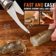 thumbnail image 2 of Pelador de camarones rápido multifuncional 6 en 1, de acero inoxidable, para cortar y raspar camarones, escamas de pescado, cuchillo, herramientas de cocina, 2 of 6