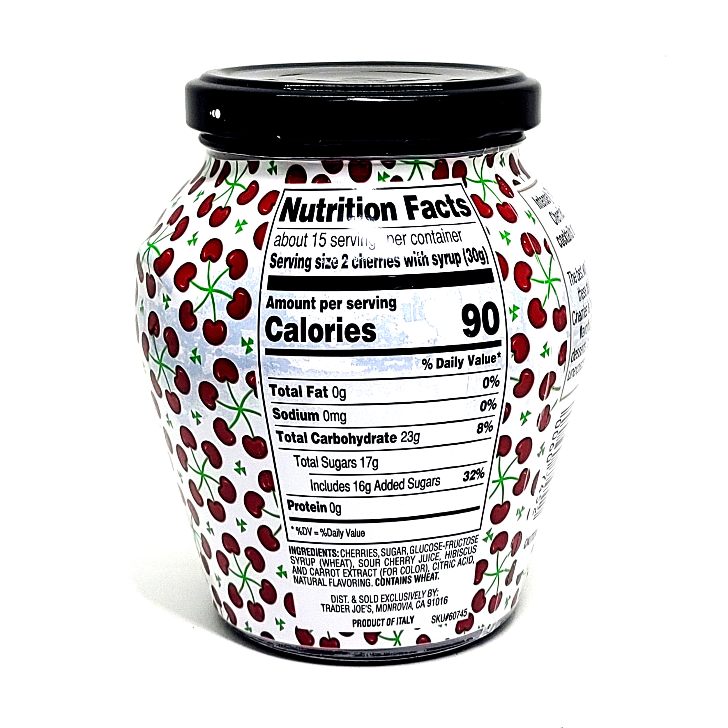 Pitted Amarena Cherries w Stems in Syrup 16.2 Oz X 2 Jars with Stainless Steel Coffee/Tea/Sauce Spoon (3-Pc Set)
