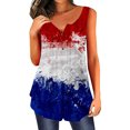 thumbnail image 1 of Mujeres sin mangas Love Heart O-cuello Día de la Independencia Impresión Relajada Tops Pompotops lopia989227, 1 of 4