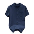 thumbnail image 2 of pstuiky camisetas para hombre, Camisa casual de manga corta para hombre, estilo bolos vintage, estilo playero cubano, con botones, para verano camisas casuales para hombre xxxl, 2 of 4