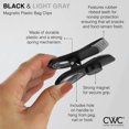 thumbnail image 2 of HAHDAXIA 5 Pc Chip Bag Clips, Kitchen Clips, Magnetic Chip Clips for Bags, Food Bag Clips with Airtight Seal (Black), 2 of 7