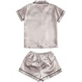 thumbnail image 2 of Pyjama 2 Pcs en Satin à Manches Courtes pour Femmes, 2 of 6
