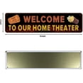 thumbnail image 2 of Movie Theater Sign, Vintage Wall Decor for Bar, Cafes Pubs, Media Room, 4x16 Inches Aluminum Metal Sign (Welcome to Our Home Theater), 2 of 5