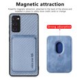 thumbnail image 4 of Cutyskin Carbon Fiber Texture PU Leather Case for Samsung Galaxy S20 FE, with Detachable Card Holder, Compatible Magsafe Charging, Ultra Thin Design Shockproof Phone Case for Galaxy S20 FE, Blue, 4 of 7