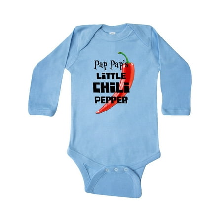 

Inktastic Pap Pap s Little Chili Pepper Gift Baby Boy or Baby Girl Long Sleeve Bodysuit