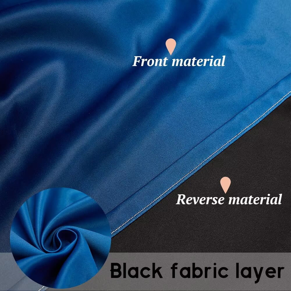 LFEEY Navy Blue and Greyish White Ombre Curtains, Room Light Blocking Curtains , 52x108inch, 2 Panel