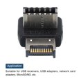 thumbnail image 4 of Uxcell USB3.1 TYPE-E 90 Degree Adapter Right Angle Front Panel Header Type-E for Motherboard with Plastic Shell Style-A, 4 of 5