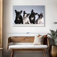 thumbnail image 3 of Elephant Stock French Bulldog Puppies Wall Art - Horizontal Canvas Wall Art - Living Room Wall Decor - Animal Canvas - Blue And Black Decor - 45" x 30", 3 of 8