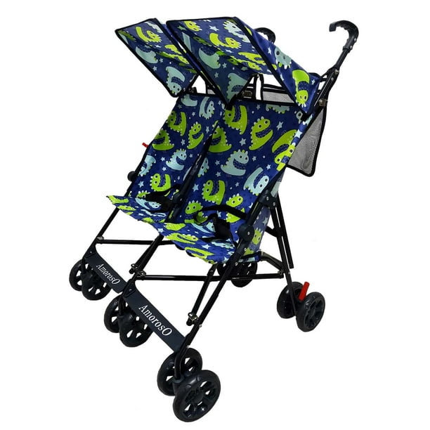 AmorosO Twin Lightweight Double Umbrella Stroller Easy to Clean