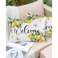 thumbnail image 6 of Yellow Lemon Throw Pillow Cover 20 x 26 Inch Decorative Pillow Cover Floral Flower Butterfly Watercolor White Lumbar Pillowcase Seasonal Rectangle Cushion Case for Couch Sofa Bed Living Room, 6 of 7