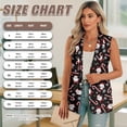 thumbnail image 7 of Uorisanigo Christmas Santa Print Women's Suit Vest with Pockets Button Down Waistcoat Vest for Women Size 2XL Open Front Blazer Vests Casual Outfit, 7 of 7