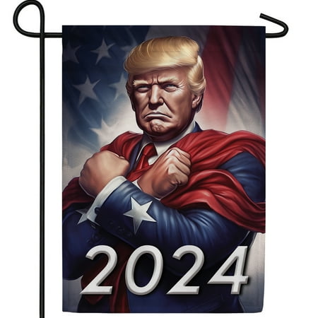 America Forever Super Trump 2024 Garden Flag Take America Back Make America Great Again 12.5 x 18 inch Double Sided Yard Outdoor Election Day Decoration