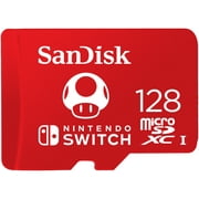 SanDisk 128GB microSDXC UHS-I Memory Card for Nintendo Switch, Red - 100MB/s, Micro SD Card - SDSQXBO-128G-AWCZA