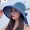 Navy, variant on Herrnalise Summer Women Fold Fashion Bow-Knot Grass Weave Sunshade Hat Hat Outdoor Hat