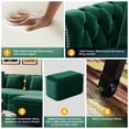 thumbnail image 4 of Homy Casa 3-in-1 Convertible Sofa Bed, Velvet Sleeper Sofa with Ottoman, King Size Pull Out Couch, 4 of 10