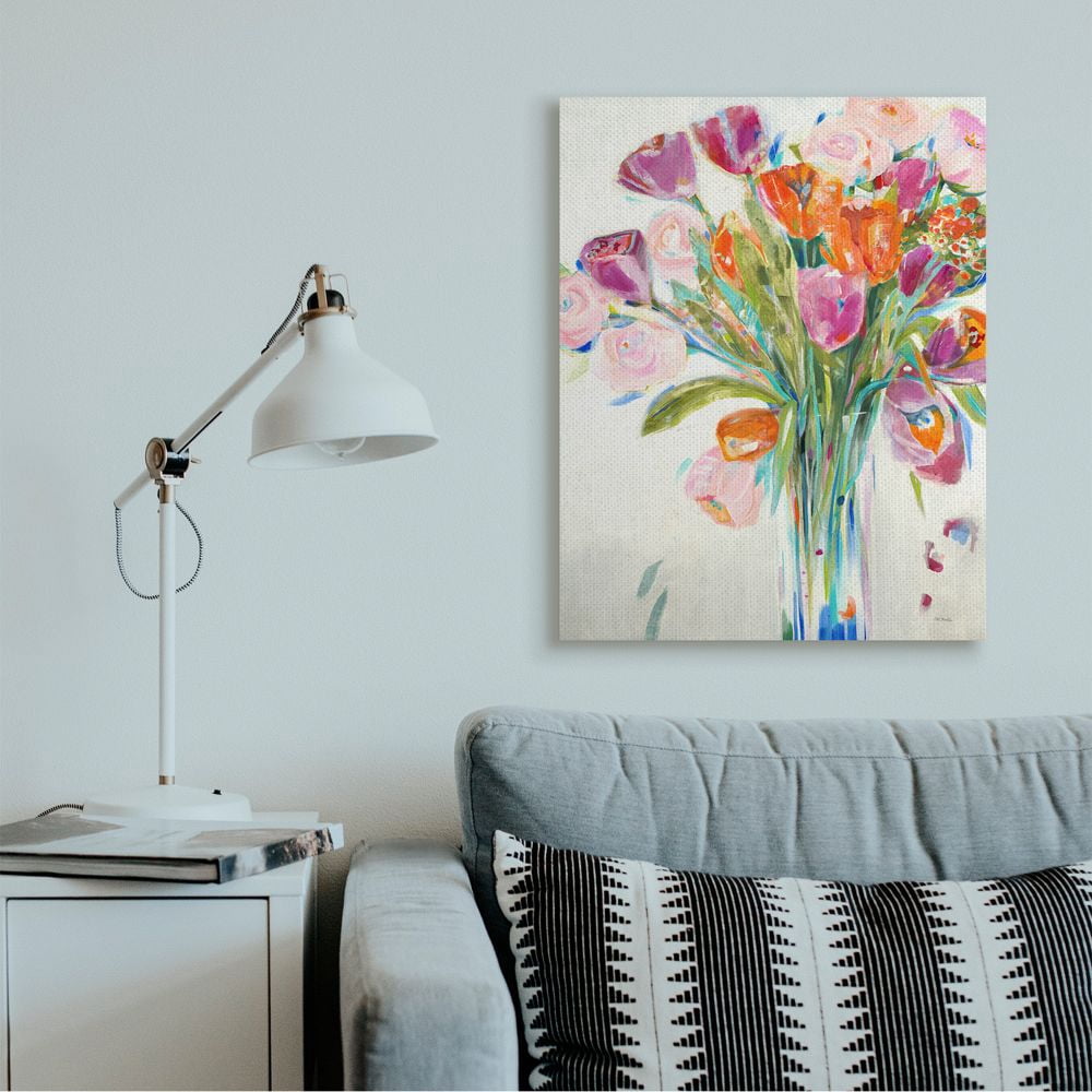 Stupell Industries Rose and Tulip Bouquet Spring Flower Expression Canvas Wall Art Design by Third and Wall, 30" x 40"