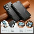 thumbnail image 2 of ELEHOLD For Samsung Galaxy A16 5G Wallet Case with Wristband, Vintage Faux Leather TPU Cover Card Cash Slot Magnetic Closure Stand Shockproof Wallet Case For Samsung Galaxy A16 5G ,Black, 2 of 12