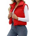 thumbnail image 3 of ONLYSHE Women's Crop Puffer Vest Lightweight Sleeveless Jacket 2024 Fashion Winter Outerwear Padded Gilet, 3 of 5
