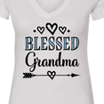 thumbnail image 4 of Inktastic Blessed Grandma for Grandmother Women's V-Neck T-Shirt, 4 of 5