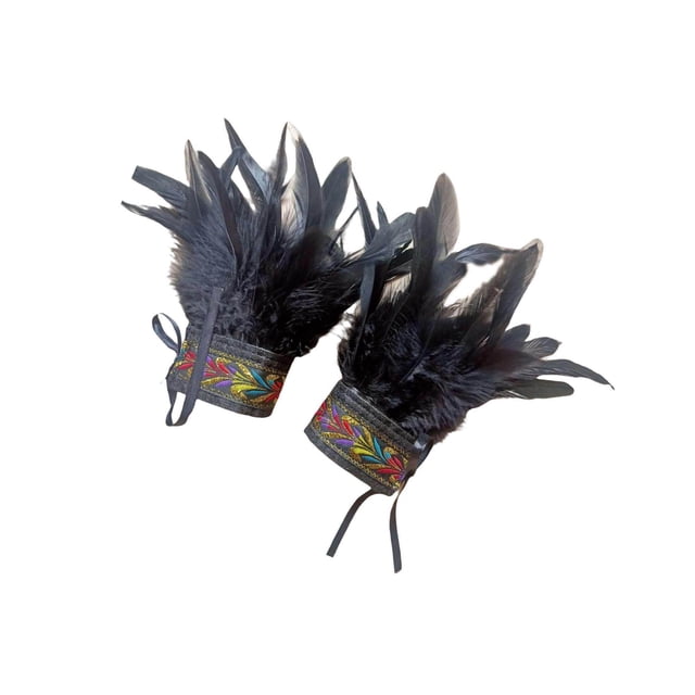 Poignets en Plumes Bracelet en Plumes pour Cosplay Fête Halloween Cosplay Fête Rave Accessoires Costume Coloré