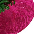 thumbnail image 1 of Falda de árbol AMZLOKAE con lentejuelas rosa intenso, 90 cm, decoración navideña, 1 of 6