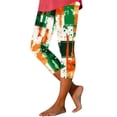 thumbnail image 3 of QATAINLAV Capri Leggings for Women St Patricks Day Cute Shamrock Graphic Print Yoga Pants Casual High Waisted 7/8 Length Tights Green L, 3 of 6