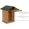 thumbnail image 6 of JCs Wildlife Screech Owl or Saw-Whet Owl House Cedar Nesting Box with Poly Lumber Roof, 6 of 8