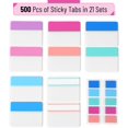 thumbnail image 2 of Mr. Pen- Sticky Index Tabs, 500 Pcs, 21 Sets, Colorful Sticky Tabs for Notebooks, Page Markers, Page Tabs for Binders, 2 of 8