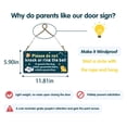 thumbnail image 2 of Fun-plus Baby Sleeping Sign for Front Door - 10"x5" PVC Plastic Hanging Sign, Do Not Knock or Ring the Bell - It Upsets the Dog and Baby, Which Upsets Mom, 2 of 8
