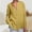 Yellow, variant on 2025 New Fashion Plus Size Womens Solid Color V-neck Loose Button Blouse Half Sleeve Casual Work Tunic Tops