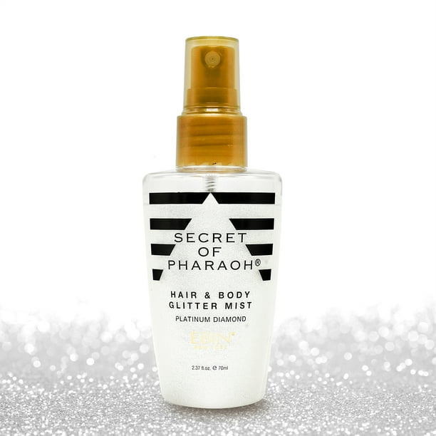 EBIN Egyptian Diamond Hair & Body Glitter Mist Platinum 2.37 fl oz