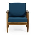 thumbnail image 7 of GDF Studio Emmry Outdoor Acacia Wood Club Chair, Teak and Dark Teal, 7 of 7