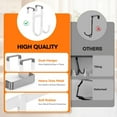 thumbnail image 5 of RYLZX  2 Pack Over the Door Hooks Heavy Duty Dual-Hook Organizer Hanger Non Slip Rubber, Rust Resistant, 5 of 7